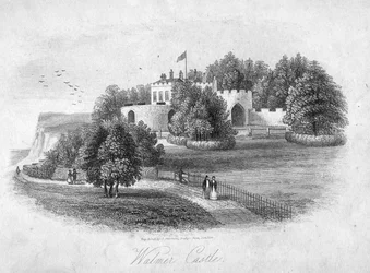 Château de Walmer, gravé par J. Newman